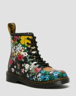 Clearance Junior 1460 Floral Mash Up Hydro Leren Veterlaarzen UNISEX Sale Voor Kinderen|Meisjes Schoolschoenen