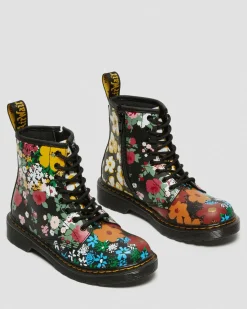 Clearance Junior 1460 Floral Mash Up Hydro Leren Veterlaarzen UNISEX Sale Voor Kinderen|Meisjes Schoolschoenen
