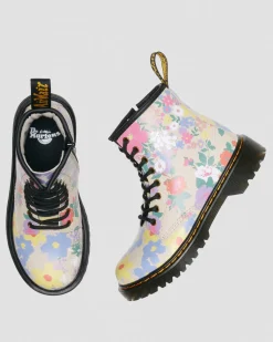 Flash Sale Junior 1460 Floral Mash Up Hydro Leren Veterlaarzen UNISEX Sale Voor Kinderen|Meisjes Schoolschoenen