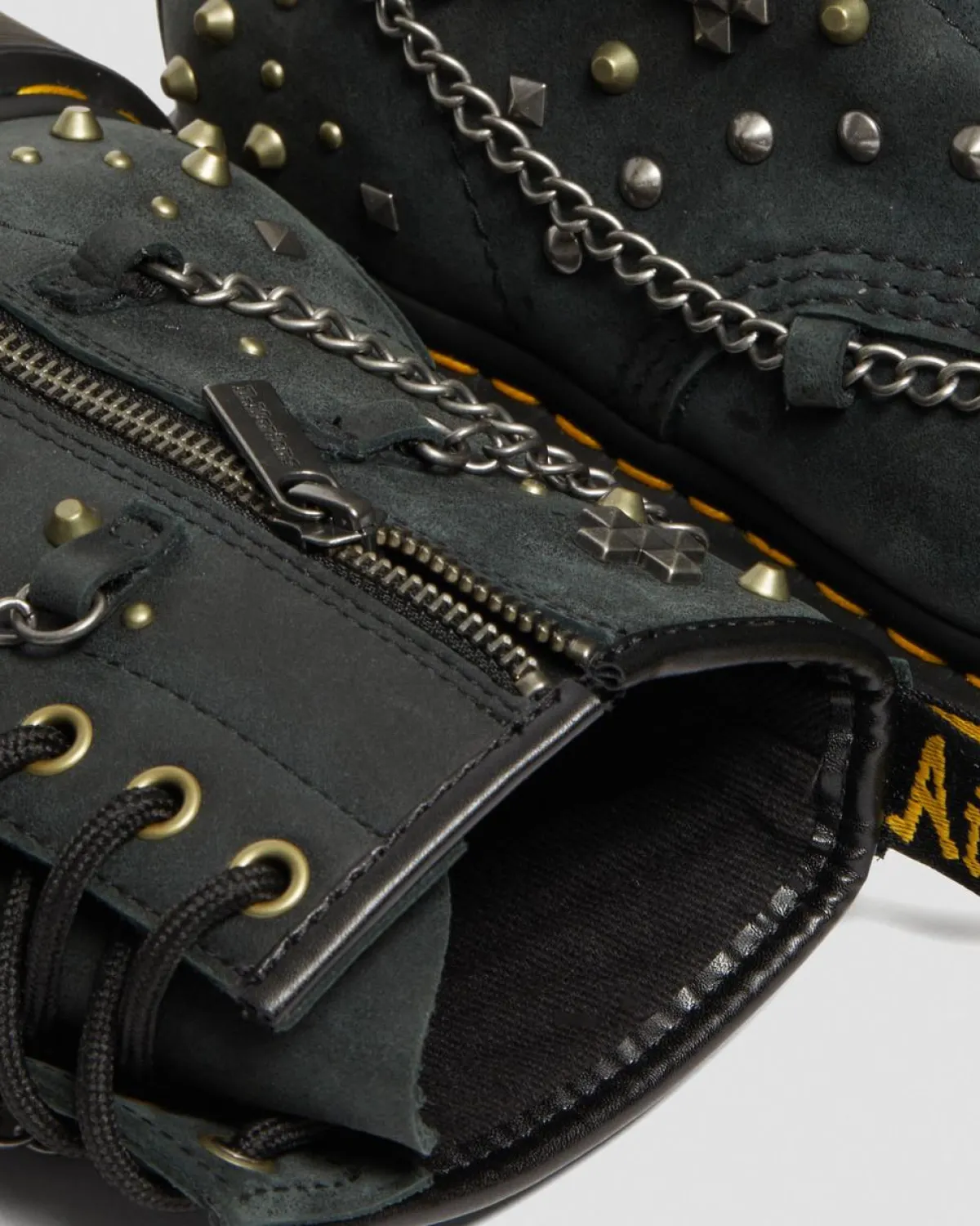 Cheap 1460 Ketting met Studs Leren Veterlaarzen UNISEX Enkellaarzen|Veterlaarzen