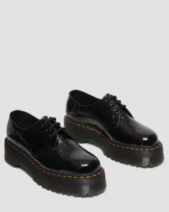 Outlet 1461 lakleren platformschoenen met reliëf luipaardprint GIFTS Platform Schoenen|Schoenen