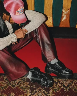 Store Monk Strap Quad Contrasterende Stee Platform Schoenen Nieuw Binnen|Trending Stijlen