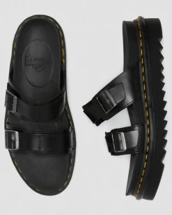 Flash Sale Myles Brando Leren Gesp Slide Sandalen MENS Sandalen|Slippers