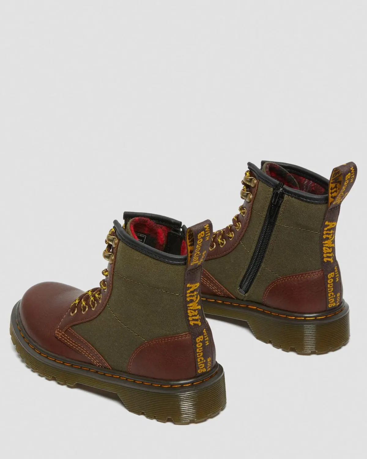 Outlet 1460 Panel Canvas & Leren Laarzen voor Kinderen UNISEX Sale Voor Kinderen|Laarzen