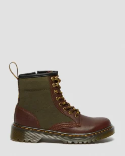 Outlet 1460 Panel Canvas & Leren Laarzen voor Kinderen UNISEX Sale Voor Kinderen|Laarzen