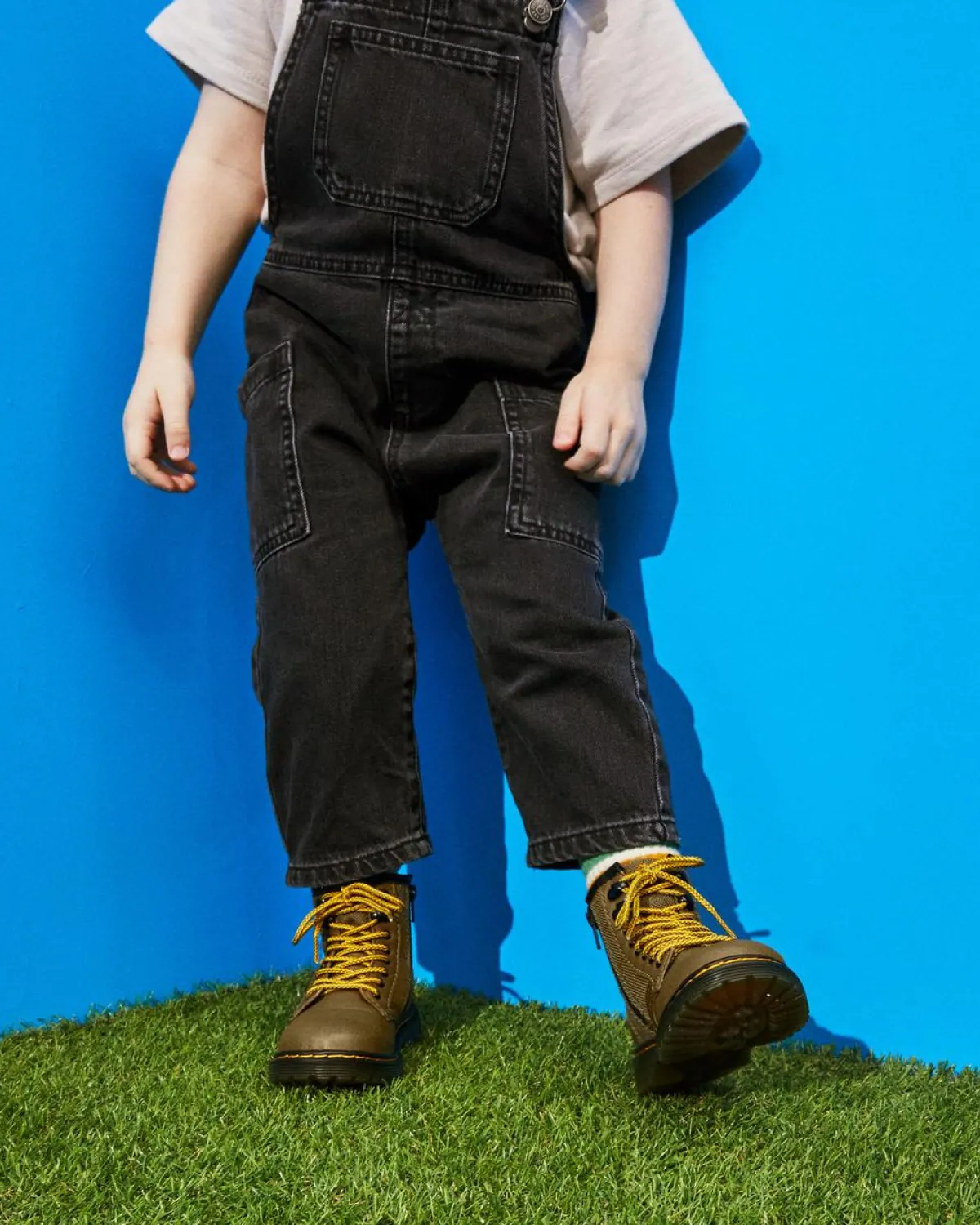 Hot 1460 Panel Leren Veterlaarzen voor Peuters UNISEX Sale Voor Kinderen