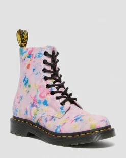 Shop 1460 Pascal Regenboog Suède Veterlaarzen WOMENS Veterlaarzen|Enkellaarzen