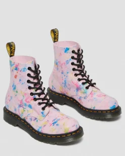 Shop 1460 Pascal Regenboog Suède Veterlaarzen WOMENS Veterlaarzen|Enkellaarzen