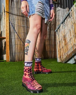 Online 1460 Pascal Tie Dye Leren Veterlaarzen WOMENS Suède|Veterlaarzen