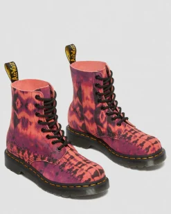 Online 1460 Pascal Tie Dye Leren Veterlaarzen WOMENS Suède|Veterlaarzen