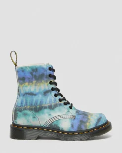 Online 1460 Pascal Tie Dye Leren Veterlaarzen WOMENS Suède|Veterlaarzen