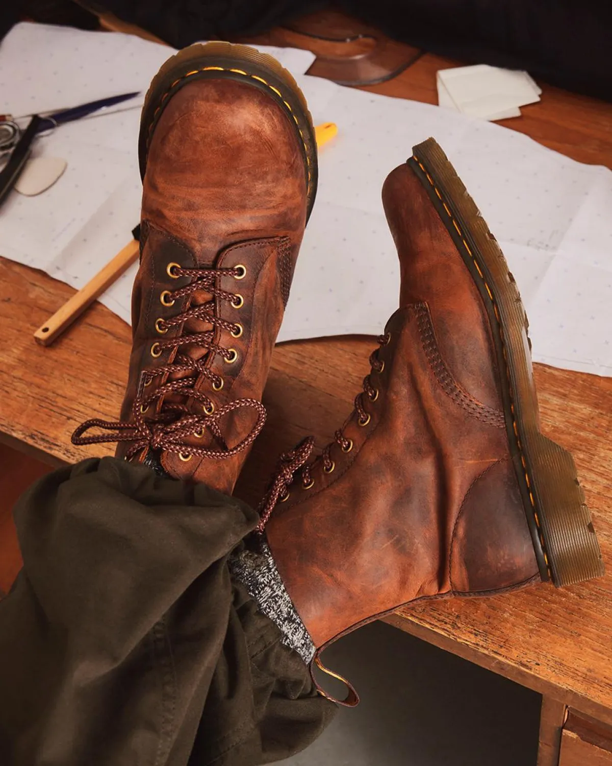Flash Sale 1460 Pascal Waxed Volnerf Leren Veterlaarzen MENS Nieuw Binnen|Enkellaarzen