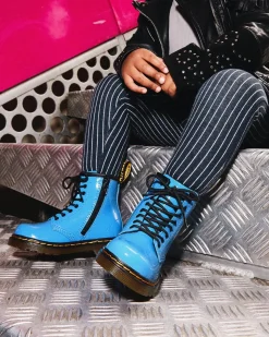 New Peuter 1460 Lakleren Veterlaarzen KIDS Sale Voor Kinderen|Meisjes Schoolschoenen