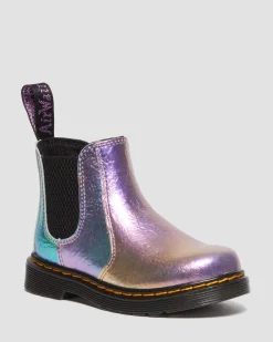 Outlet Peuter 2976 Regenboog Gekreukte Leren Chelsea Laarzen UNISEX Sale Voor Kinderen|Laarzen