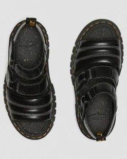 Outlet Ricki Leren Sandalen met 3 Riemen UNISEX Dames Sale|Lichte Sandalen