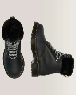 Store 1460 Serena Collar Imitatiebont Gevoerde Enkellaarzen UNISEX Veterlaarzen|Enkellaarzen