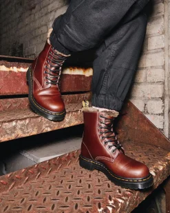 Outlet 1460 Serena Imitatiebont Gevoerde Enkellaarzen UNISEX Dames Sale|Laarzen
