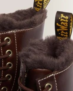 Cheap 1460 Serena Imitatiebont Gevoerde Leren Veterlaarzen UNISEX Veterlaarzen|Enkellaarzen