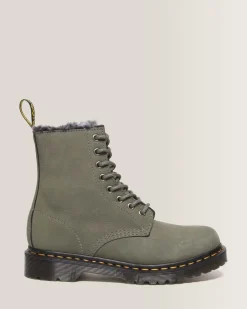 Fashion 1460 Serena Imitatiebont Gevoerde Nubuck Veterlaarzen UNISEX Veterlaarzen|Enkellaarzen