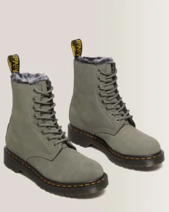 Fashion 1460 Serena Imitatiebont Gevoerde Nubuck Veterlaarzen UNISEX Veterlaarzen|Enkellaarzen