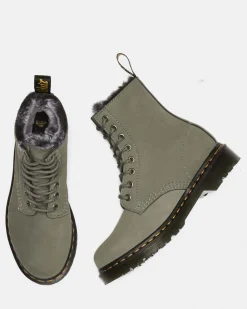 Fashion 1460 Serena Imitatiebont Gevoerde Nubuck Veterlaarzen UNISEX Veterlaarzen|Enkellaarzen