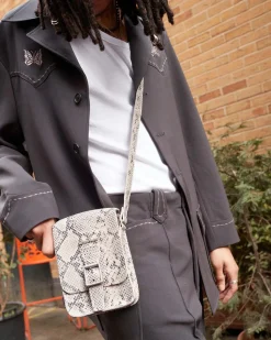 Fashion Slangenprint Leren Verticale Schoudertas ACCESSORIES Accessoires Sale|Tassen