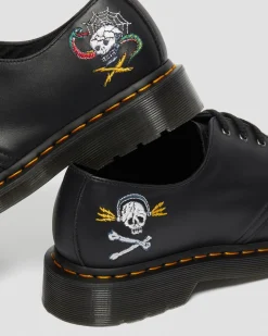 Hot 1460 Souvenir Geborduurde Leren Schoenen GIFTS Veterschoenen