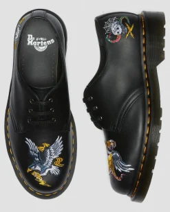 Hot 1460 Souvenir Geborduurde Leren Schoenen GIFTS Veterschoenen