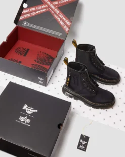 Hot TARIK ALPHA INDUSTRIES LEREN & NYLON LAARS UNISEX Nieuw Binnen|Trending Stijlen