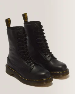 Outlet 1490 Virginia Leren Hoge Laarzen WOMENS Winterlaarzen|Veterlaarzen
