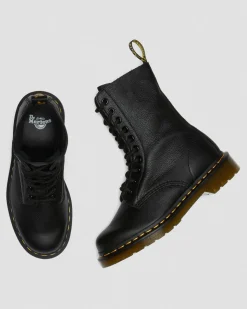 Outlet 1490 Virginia Leren Hoge Laarzen WOMENS Winterlaarzen|Veterlaarzen