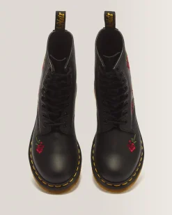 Flash Sale 1490 Vonda Rose Leren Veterlaarzen met Bloemenprint UNISEX Veterlaarzen|Enkellaarzen