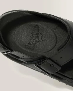 Outlet Voss Hydro Leren Sandalen met Band WOMENS Platform Sandalen|Zwarte Sandalen