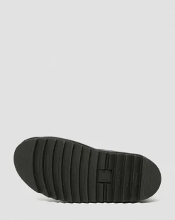 Outlet Voss Hydro Leren Sandalen met Band WOMENS Platform Sandalen|Zwarte Sandalen