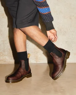 Flash Sale 2976 Waxed Volnerf Leren Chelsea Boots in Zwart WOMENS Enkellaarzen|Chelsea Boots