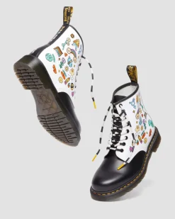 Outlet 1460 Wednesday Holmes Pride Smooth Leren Laarzen MENS Enkellaarzen|Veterlaarzen