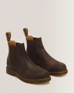 Fashion 2976 Yellow Stitch Crazy Horse Leren Chelsea Boots MENS Trending Stijlen|Enkellaarzen